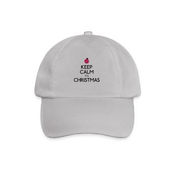 Keep Calm Christmas - Baseballkappe - Grau - Vorne