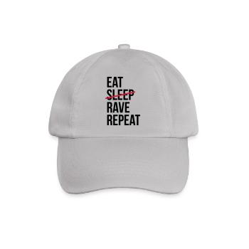 Eat Rave Repeat - Baseballkappe - Grau - Vorne