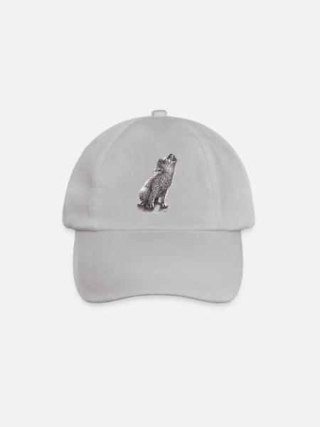 Junger heulender Wolf - Baseballkappe - Grau