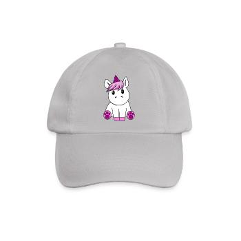 Einhorn - Baseballkappe - Grau - Vorne