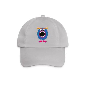 Buchstaben Monster O - Baseballkappe - Grau - Vorne