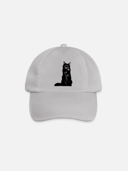 katze - Baseballkappe - Grau