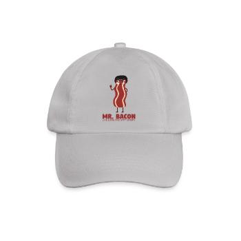 Mr.Bacon - Live long and stay crispy - Baseballkappe - Grau - Vorne