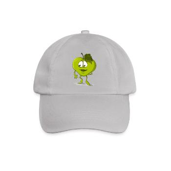 Süßer grüner Apfel. Geschenkidee - Baseballkappe - Grau - Vorne