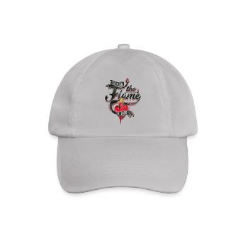 FLAMMEN HERZ - Romantisches Herzliches Geschenk - Baseballkappe - Grau - Vorne