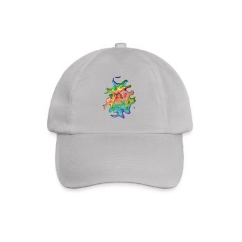 Psychedelisches Ei #2 - Baseballkappe - Grau - Vorne