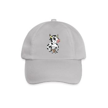 Kuh Stier - Baseballkappe - Grau - Vorne