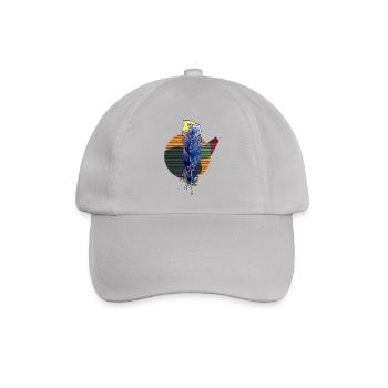 Bunte Feder - Baseballkappe - Grau - Vorne