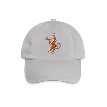 Affe Schimpanse - Baseballkappe - Grau - Vorne