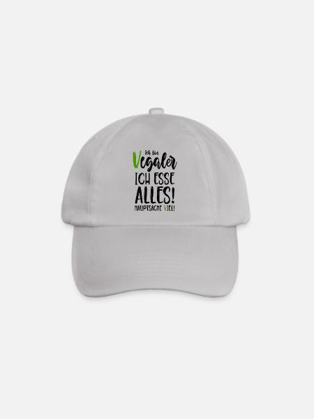 Ich bin Vegaler - Ich esse alles - Hauptsache viel - Baseballkappe - Grau