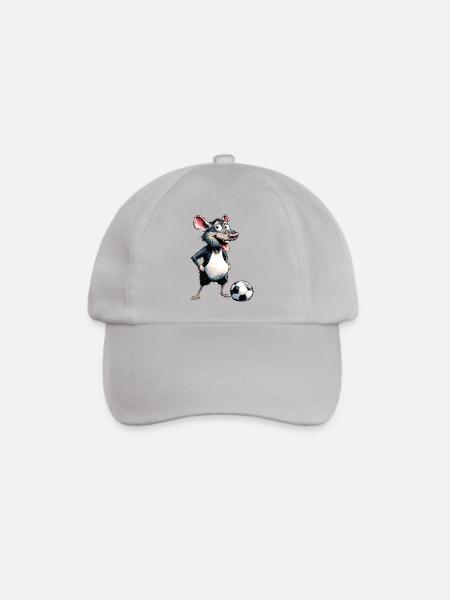 Ratte Fussballer - Baseballkappe - Grau