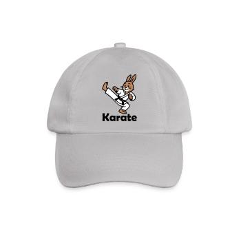 Karate Hase - Baseballkappe - Grau - Vorne