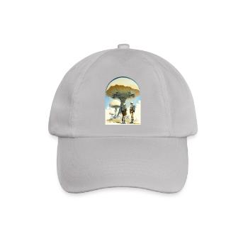 Mushroom Digital Space Art 70s - Baseballkappe - Grau - Vorne