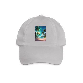 Traumhafter sonniger Tag am Strand von Hawaii - Baseballkappe - Grau - Vorne