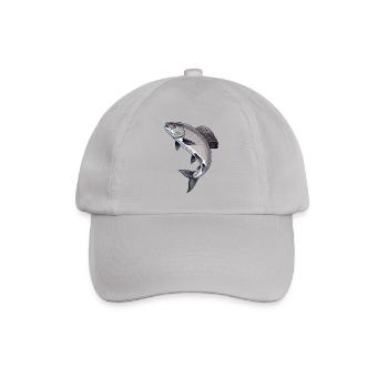 Äsche Fischen Angeln Fliegenfischen - Baseballkappe - Grau - Vorne