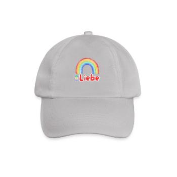 Es ist nur Liebe (Regenbogen für Toleranz) - Baseballkappe - Grau - Vorne