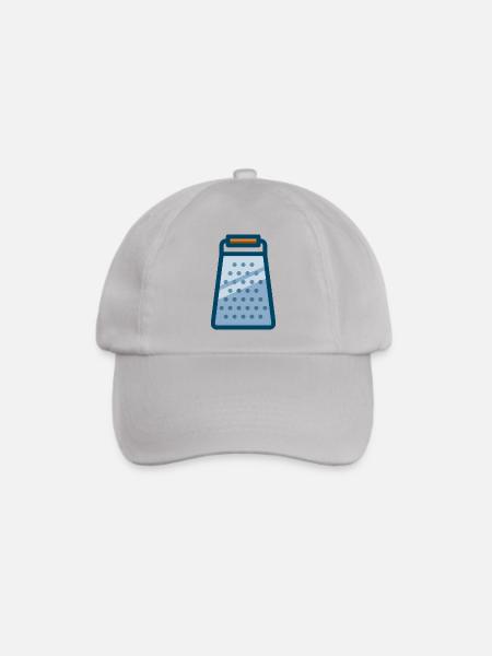 cheese grater kaese reibe veggie - Baseballkappe - Grau