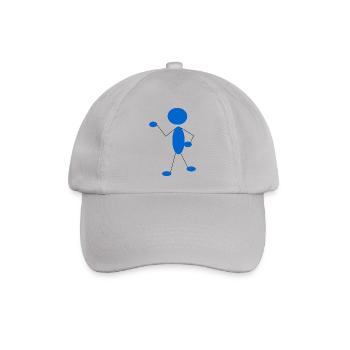 Strichmännchen - Baseballkappe - Grau - Vorne
