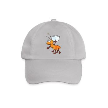 Ameise Zuckerwürfel Würfelzucker Zucker - Baseballkappe - Grau - Vorne