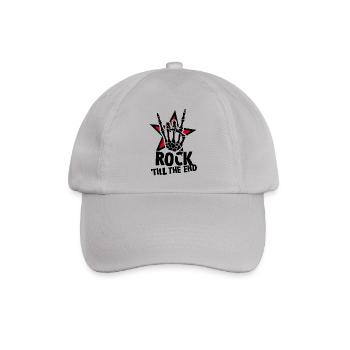 Rock till the End Rock musik Metal Rocker - Baseballkappe - Grau - Vorne