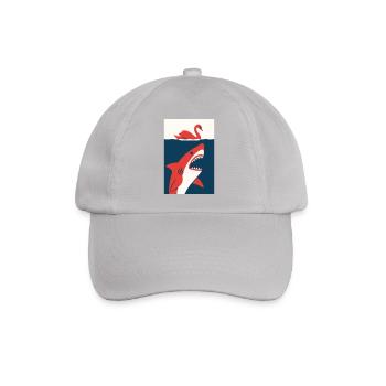 Schwan trifft Hai #2 - Baseballkappe - Grau - Vorne