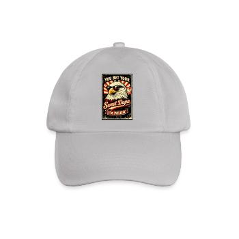 Retro Polen Adler: You Bet Your Sweet Dupa! - Baseballkappe - Grau - Vorne
