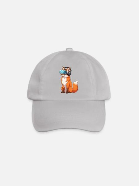 Fuchs VR Brille Virtual Reality Cartoon - Baseballkappe - Grau