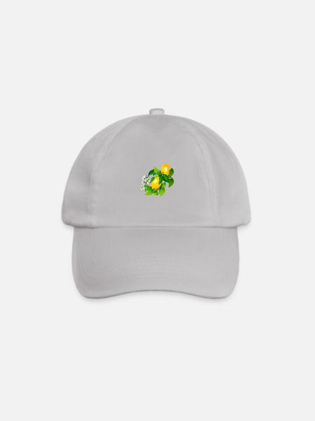 zitrone,amalfi,blüte,illustration, malerei - Baseballkappe - Grau