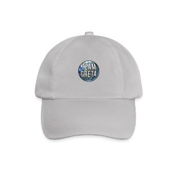 Team Greta Sticker Pocket Fridays for Future - Baseballkappe - Grau - Vorne