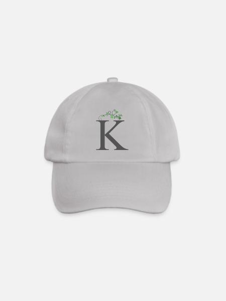K mit Kleeblätter - Baseballkappe - Grau