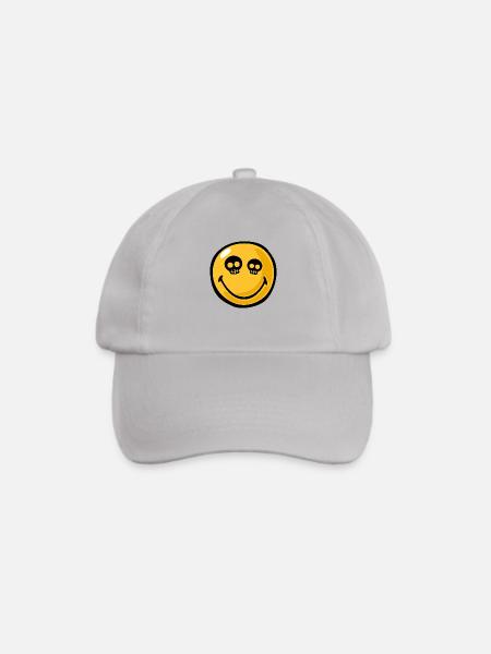Smiley skull eyes - Baseballkappe - Grau