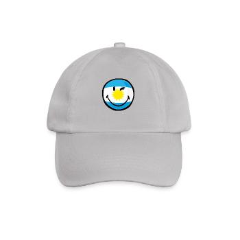 Smiley Flag Argentina - Baseballkappe - Grau - Vorne