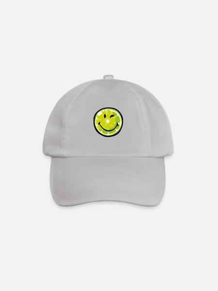 Smiley Lime - Baseballkappe - Grau