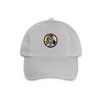 Zebra Comic Cool - Baseballkappe - Grau - Vorne