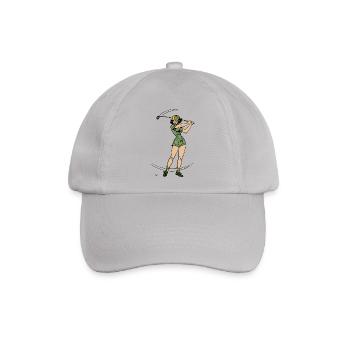 Golf Spielerin - Baseballkappe - Grau - Vorne