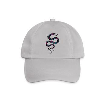 Schwarze schöne Schlange mit Muster Geschenk - Baseballkappe - Grau - Vorne