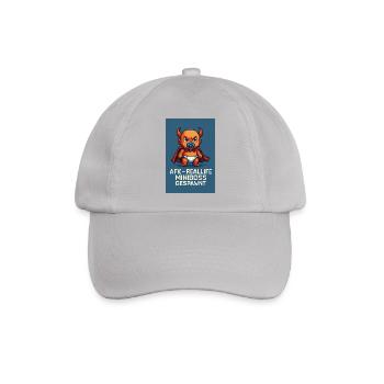 Reallife Miniboss – Retro Pixel Art - Baseballkappe - Grau - Vorne