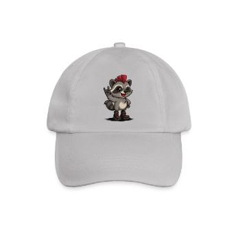 Punk Rock Raccoon - Baseballkappe - Grau - Vorne