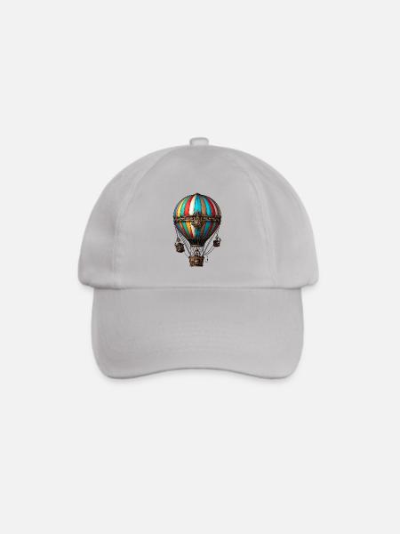 Heißluftballon - Baseballkappe - Grau
