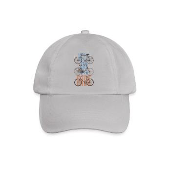 Vintage Fahrrad "Lass uns für eine Fahrt gehen" -Retro Bikes - Baseballkappe - Grau - Vorne