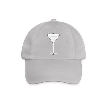 Cocktail Glas - Baseballkappe - Grau - Vorne