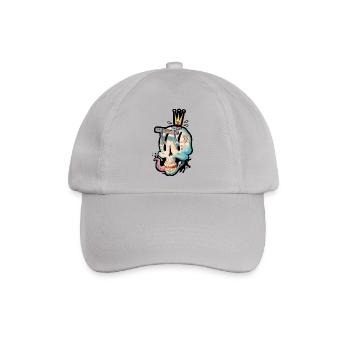 Totenkopf zum Glücksspiel - Baseballkappe - Grau - Vorne