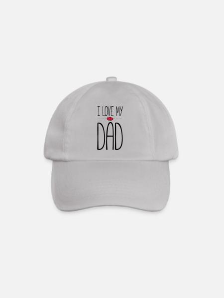 i love my dad - Baseballkappe - Grau