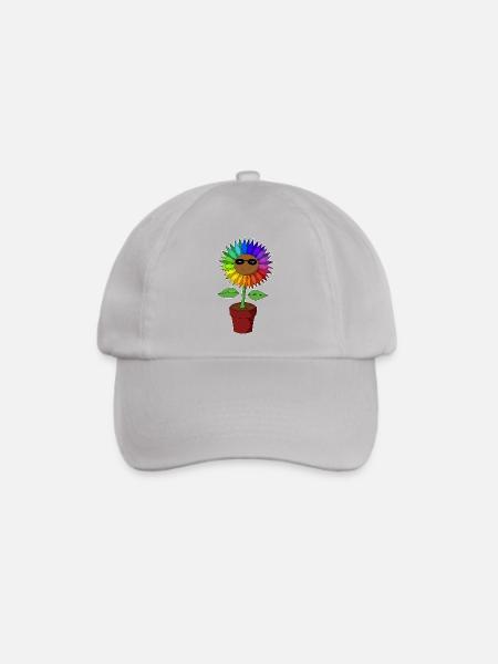 Bunte Sonnenblumen - Baseballkappe - Grau