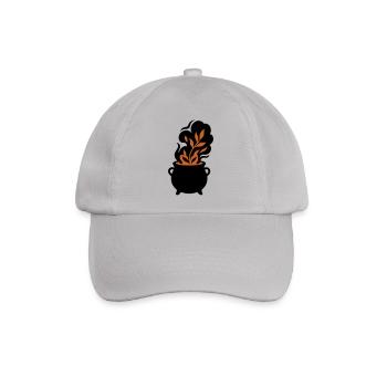 Hexenkessel Zaubertrank Logo - Baseballkappe - Grau - Vorne