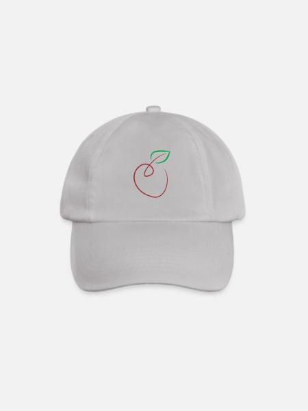 Apfel - Baseballkappe - Grau