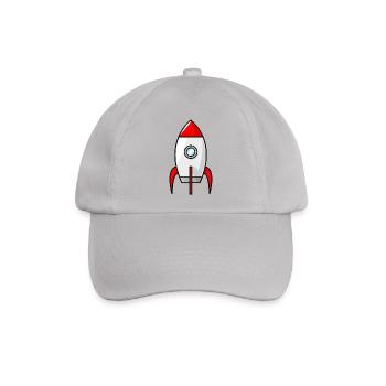 rakete rocket space shuttle ufo raumschiff mond - Baseballkappe - Grau - Vorne