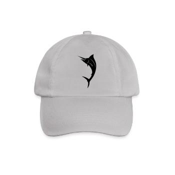 Fisch - Marlin - Baseballkappe - Grau - Vorne