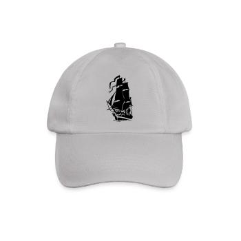 Segelschiff - Baseballkappe - Grau - Vorne