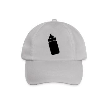 Babyflasche transparentes Schattenbild - Baseballkappe - Grau - Vorne
